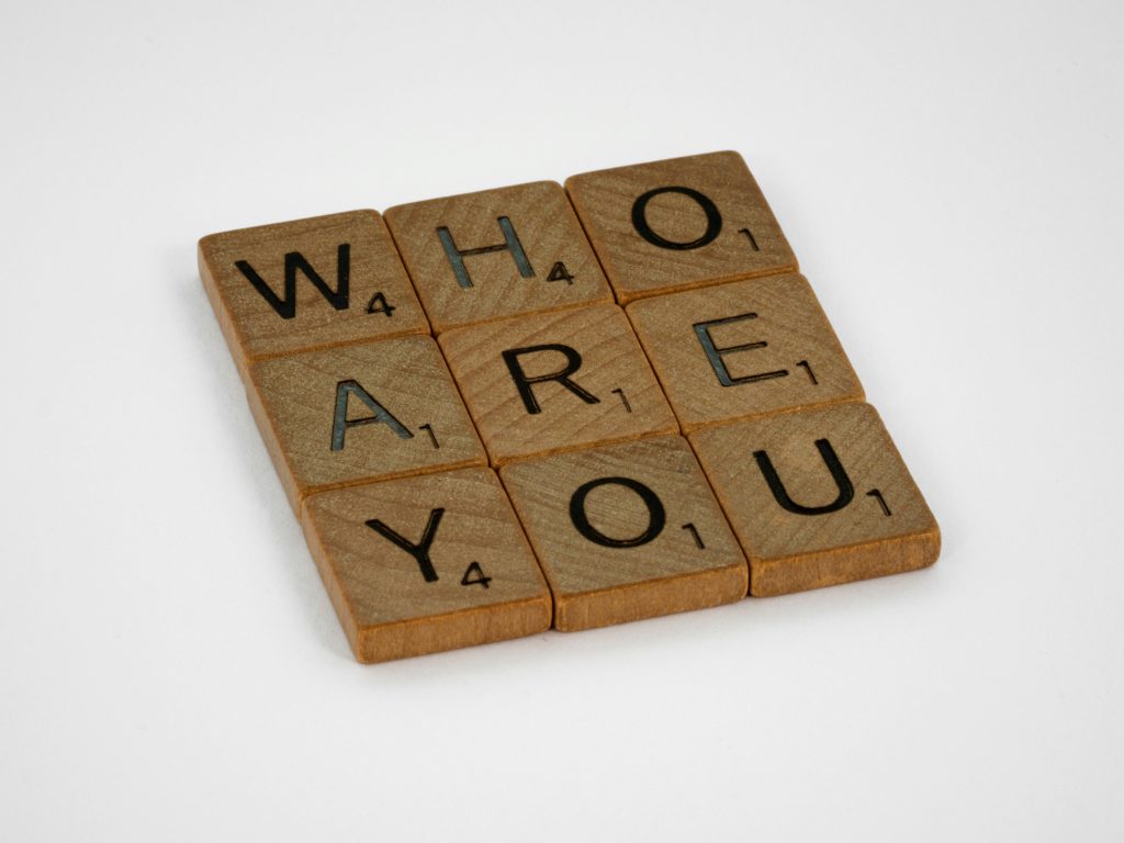 tiles spelling out Who Are You